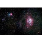 M8 (Lagoon Nebula), M20 (Trifid Nebula) and M21