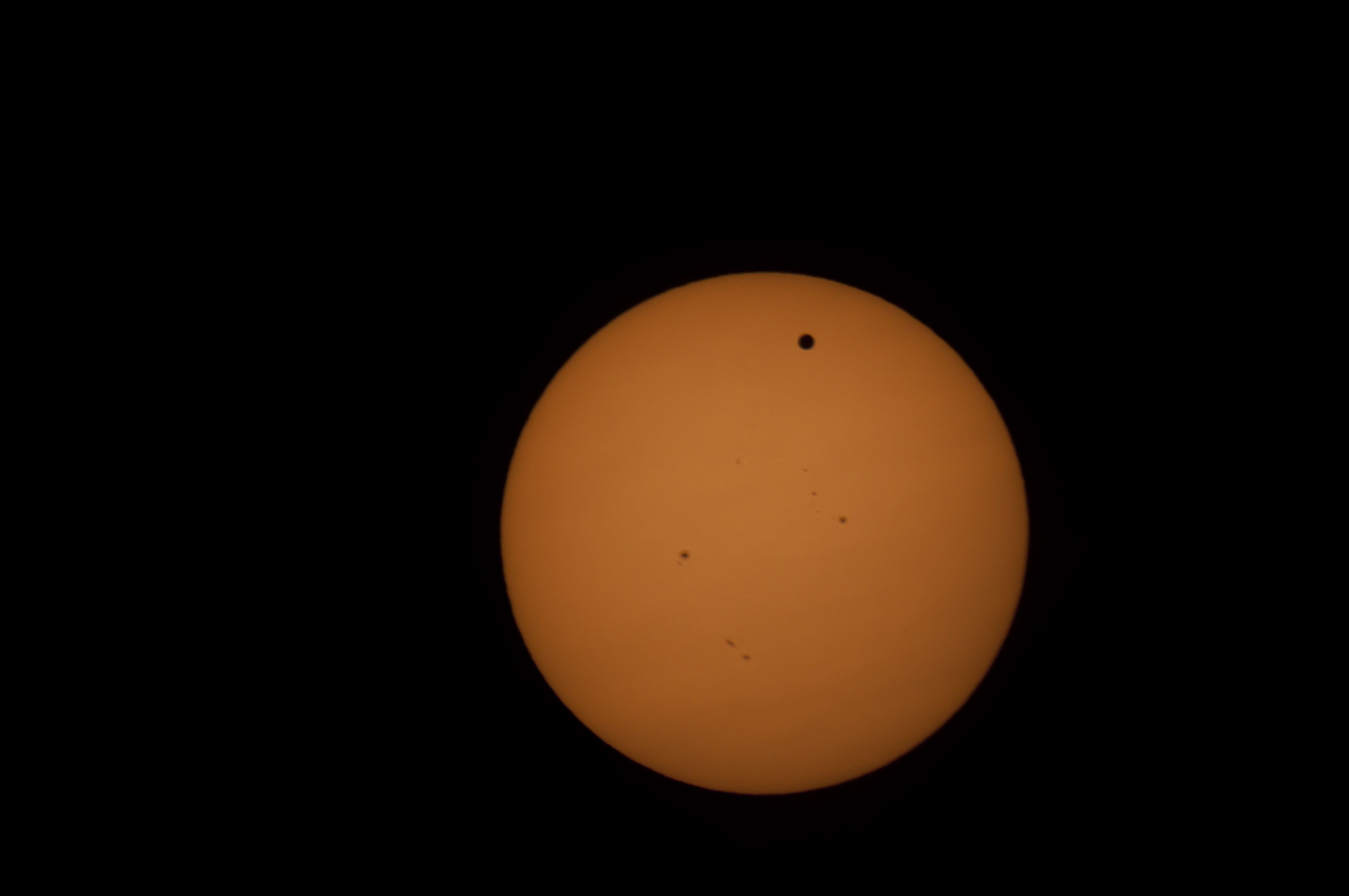 Venus Transit with Sun Spots
