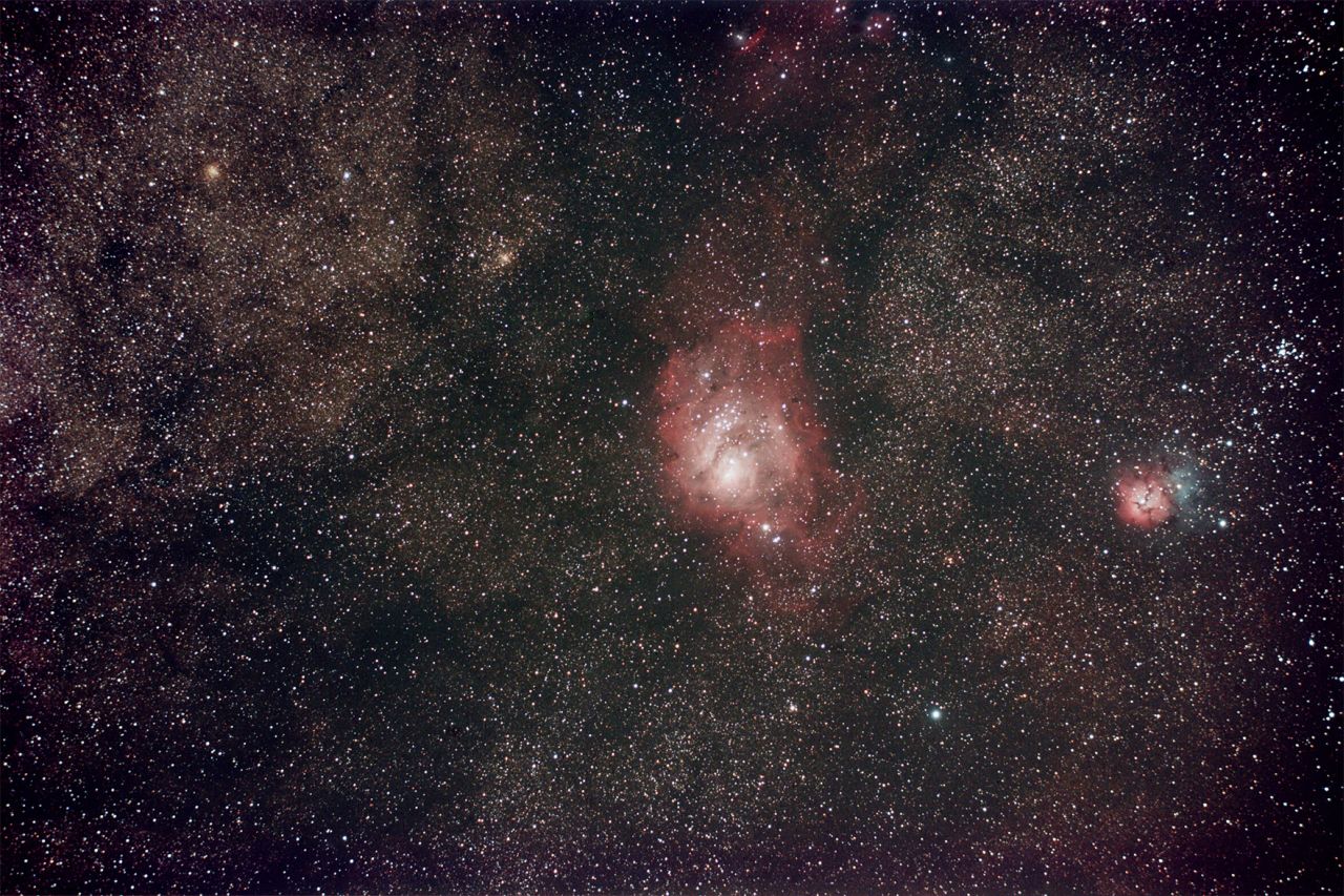 M8 and M20 - Lagoon and Trifid Nebulas