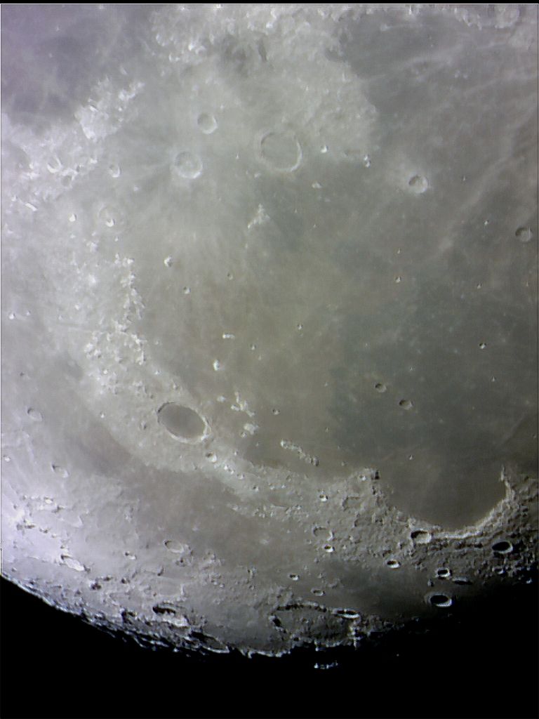 Lunar crater Plato and surrounding area