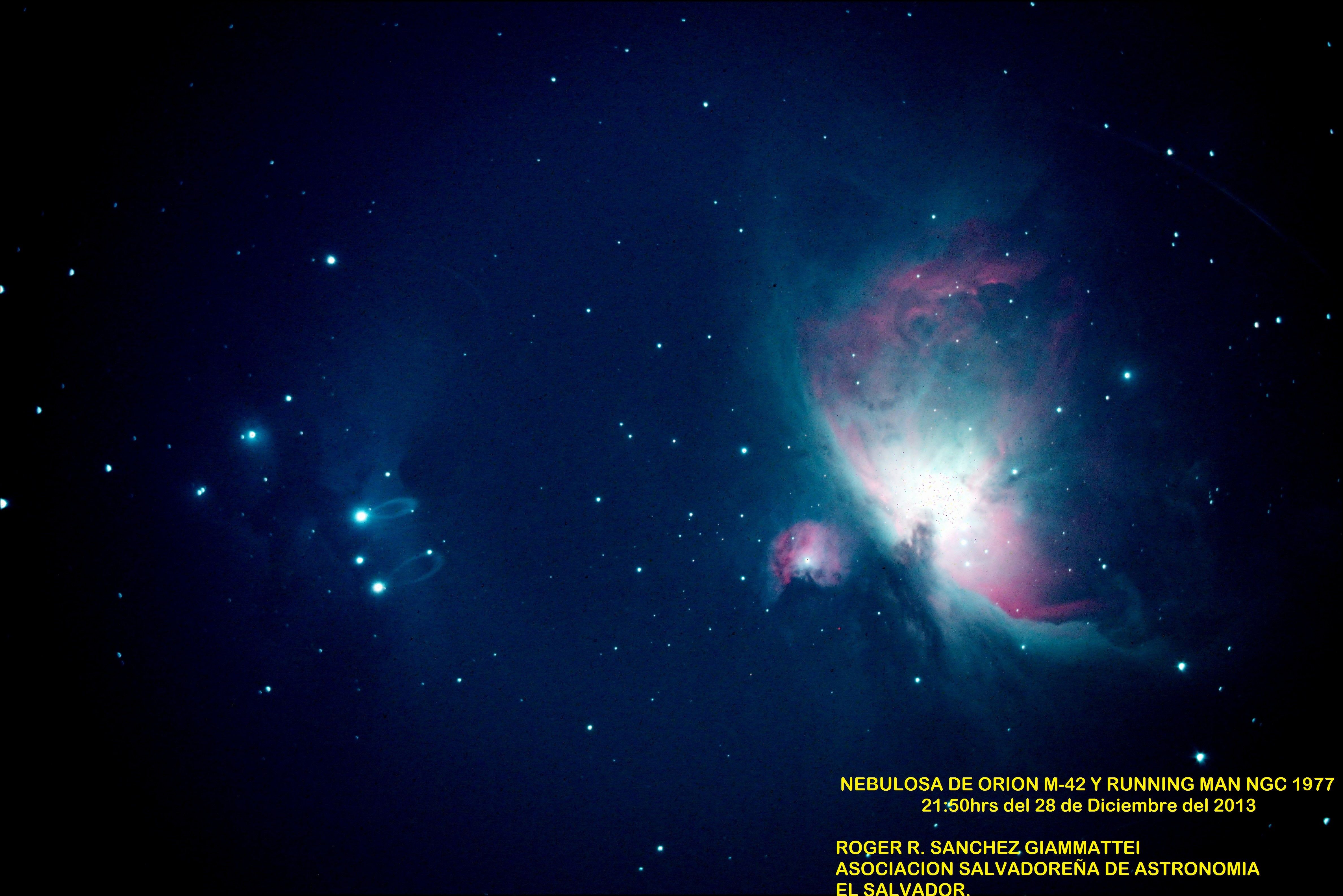 Orion Nebula M42 and Running Man NGC1977 at US Store