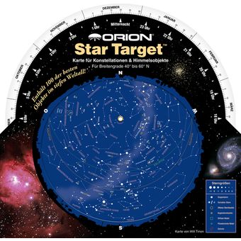 Orion Star Target 40-60 Degree Planisphere - German (04124 759270041243 Accessories Maps Charts) photo
