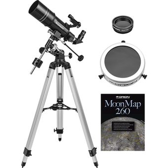 Orion Observer 80ST EQ Refractor Sun and Moon Kit (21511 759270215118 Shop Brand) photo