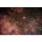 Eagle and Omega (Swan) Nebula in Milky Way Galaxy