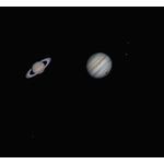 Jupiter and Saturn with Ganymede shadow transit