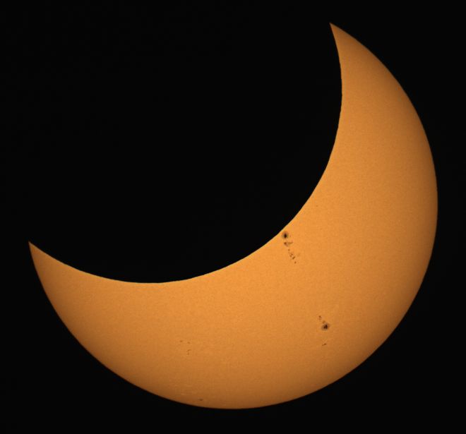 Partial Eclipse Phase, 20 Minutes After Third Contact