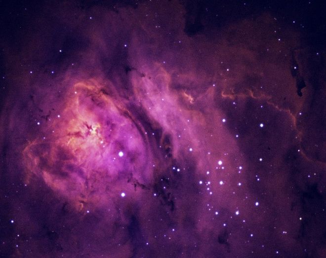 Close up inside The Lagoon Nebula M8