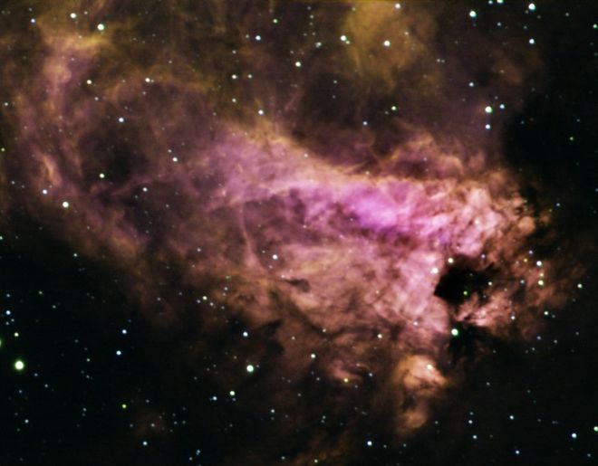 Close up of The Omega Nebula M17