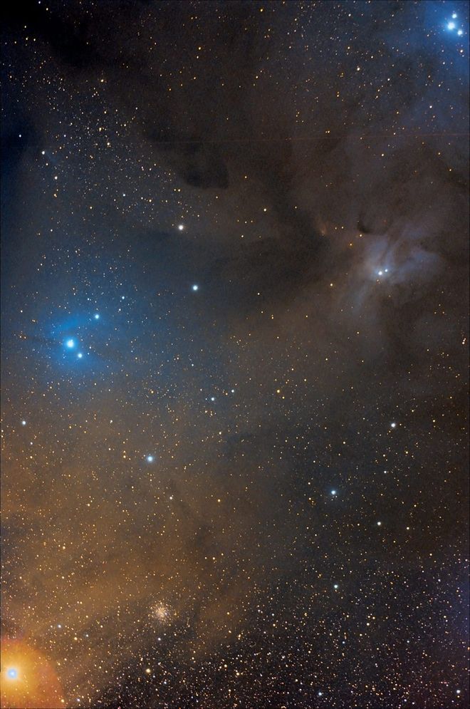 Rho Ophiuchi Region and Antares
