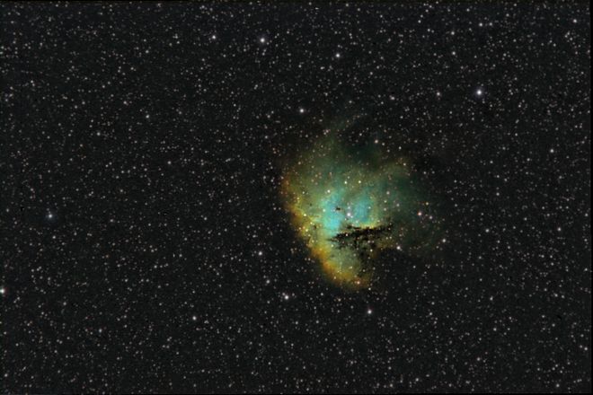 NGC 281 - Pacman Nebula (wide field in narrowband)