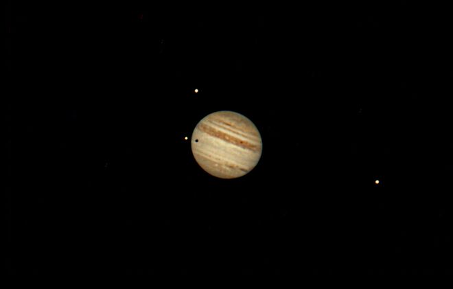 Jupiter and Moons Io, Callisto, and Ganymede