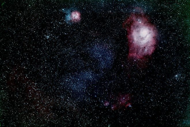 M-8, 20, 21  NGC-6523, 6544, 6546, 6559 and IC- 4684, 1274