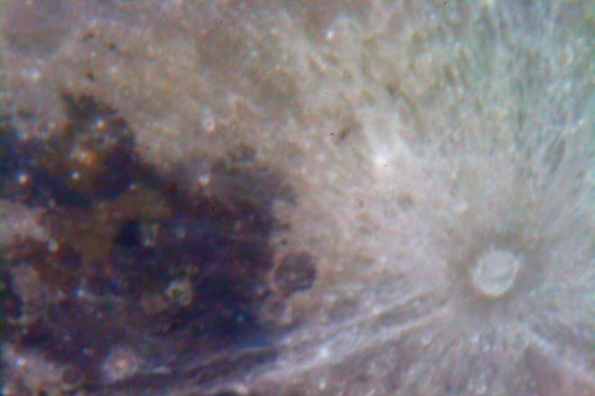 Crater Tycho (Enhanced Color)